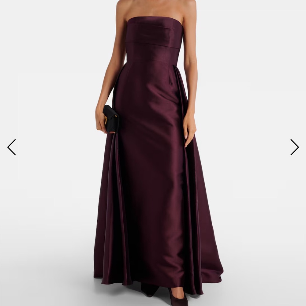 Solace London Strapless Plum Gown